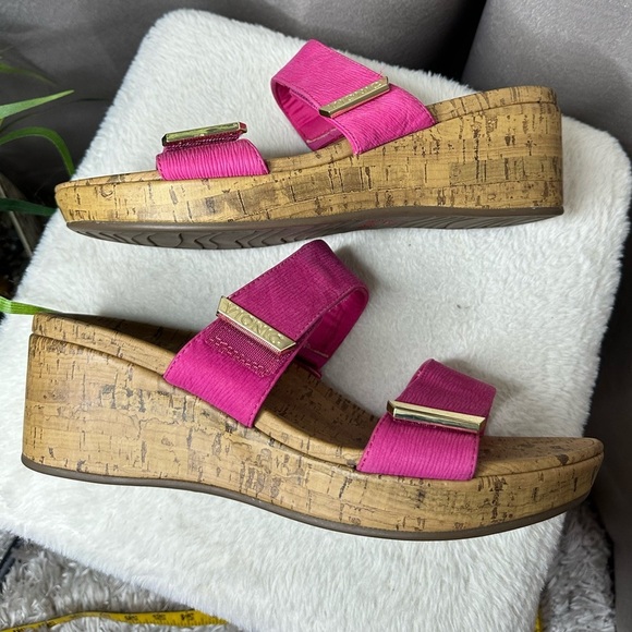 Vionic Women’s Atlantic Slide Adjustable Platform Wedges Sandal Pink Sz US 11 - Picture 9 of 12